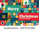 Merry Christmas Background Vector Design  