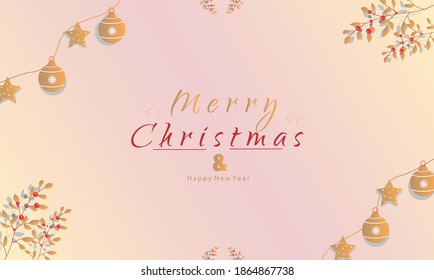 Merry christmas background vector. EPS 10