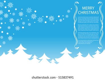 Merry Christmas background, vector, horizon size