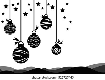 Merry Christmas background, vector, horizon size