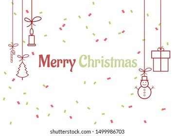 Merry Christmas background vector illustration.