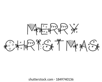 merry christmas background, vector illustration