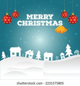 Merry Christmas Background Vector Illustration Graphic