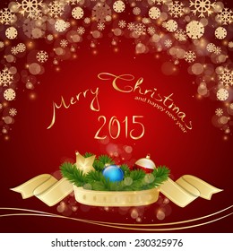 Merry Christmas Background - Vector Illustration, Graphic Design Editable For Your Design 