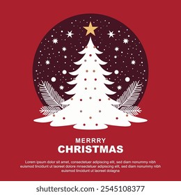 Merry Christmas background. Vector illustration.