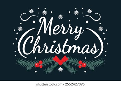 Merry Christmas background. Vector illustration.