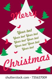 Merry Christmas background, vector illustration 