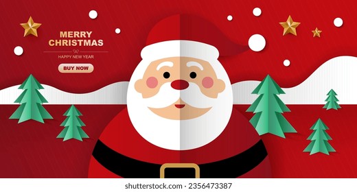 Feliz vector de fondo navideño. Invierno de Navidad de fondo con Navidad. santa claus.