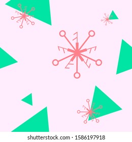 Merry Christmas background wallpapers: simple Christmas ice and triangle patterns