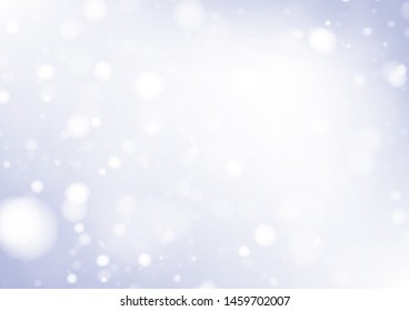 Merry Christmas Background with white bokeh lights for Holiday Poster, Banner, Card. Vector illustration