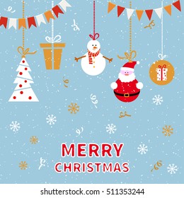 Merry Christmas background. Xmas card design. 