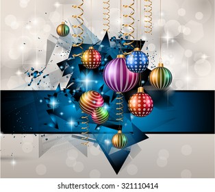 Merry Christmas Background for your Festive seasonal Flyers, dinner invitations, festive posters, restaurant menu cover, book cover,promotional depliant, Elegant greetings cards and so on.
