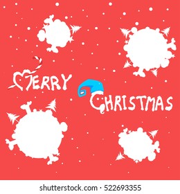 Merry Christmas  for a background,cartoon ,vector, illustration