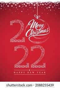 Merry Christmas background-decoration created by many white stars. New Year greeting card	
