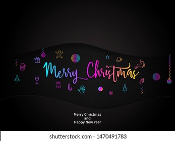 Merry Christmas Background,Vector illustration concept for Background.