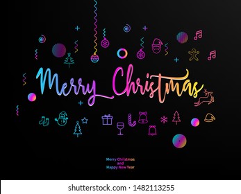 Merry Christmas Background,Vector illustration concept for Background.