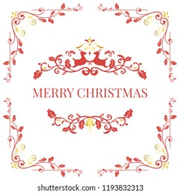 Merry Christmas badge design vector