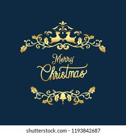 Vector de diseño de insignia navideña Merry