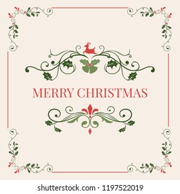 Merry Christmas badge design vector