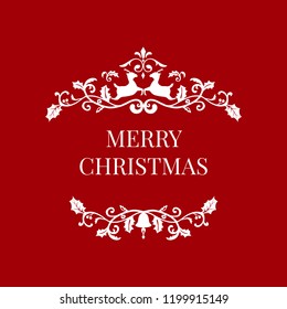 Merry Christmas badge design vector