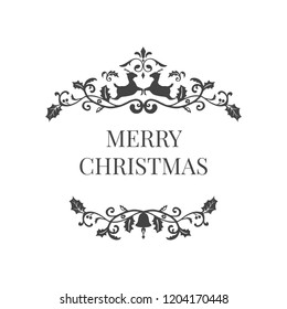 Merry Christmas badge design vector