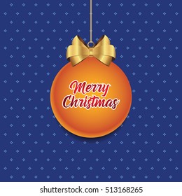 Merry Christmas ball and background pattern