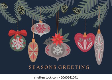 merry christmas ball decoration banner