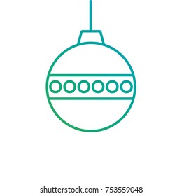 merry christmas ball fragile decoration image vector illustration