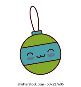 merry christmas ball isolated icon vector illustration design