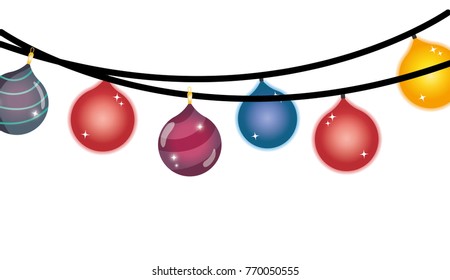 merry christmas balls decoration design