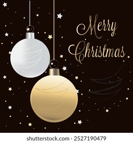 
Merry Christmas (balls, lights, stars)