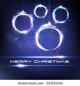 Merry Christmas balls. Vector illustration
