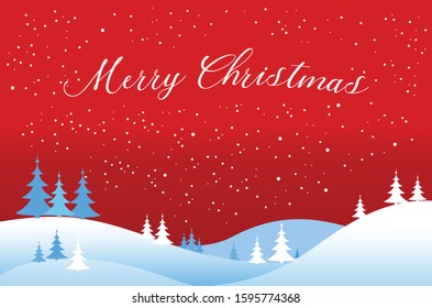 Merry Christmas banner background vector winter