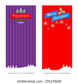 Merry Christmas  banner background vector illustration Collection for greeting card 
