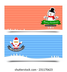 Merry Christmas  banner background vector illustration Collection for greeting card 
