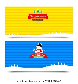 Merry Christmas  banner background vector illustration Collection for greeting card 