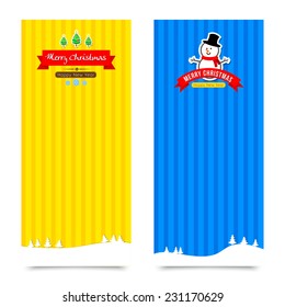 Merry Christmas  banner background vector illustration Collection for greeting card 
