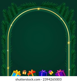 Merry Christmas banner with copy space background