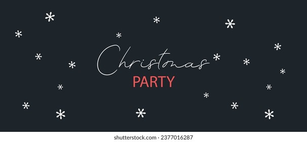 Merry Christmas banner with Christmas decoration. Christmas patry.