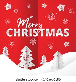 Merry Christmas Banner Design For Social Media Online Post