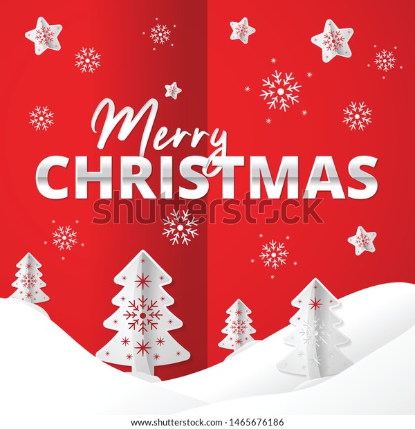 Merry Christmas Banner Design Social Media Stock Vector Royalty