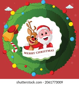 Merry Christmas Banner design template.