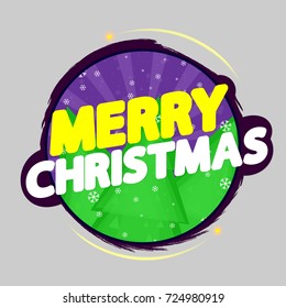 Merry Christmas, banner design template, vector illustration