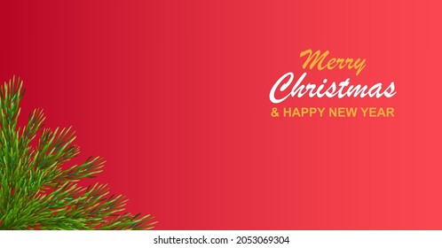 Merry christmas banner and facebook cover size. vector illustration.