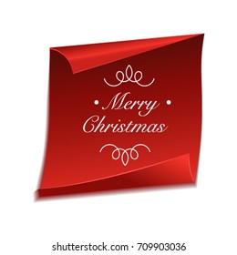 Merry Christmas Banner. Christmas Greeting. Banner. Red Banner.