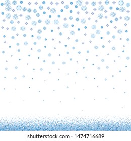 Merry Christmas Banner with Modern Snowflake Simple Modern Design. Vector Illustration