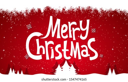 Merry Christmas banner red and sale template