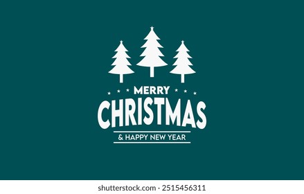 Merry Christmas banner, simple design with white writing in the middle, suitable for greetings, holiday events	