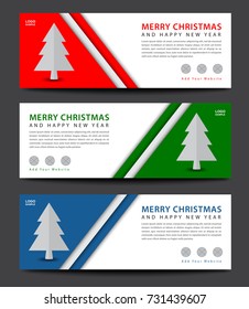 MERRY CHRISTMAS. Banner template. advertisement. flyer layout. Christmas Tree vector illustration.
