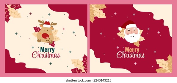 Paquete de plantillas de pancartas navideñas para medios sociales o medios impresos. Adecuado para usar en eventos de Navidad. También es adecuado para subir medios sociales en el evento de Navidad